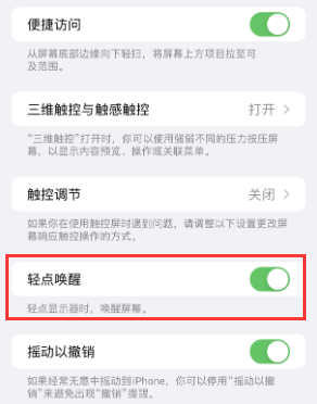 镜湖苹果授权维修站分享iPhone轻点无法唤醒怎么办 